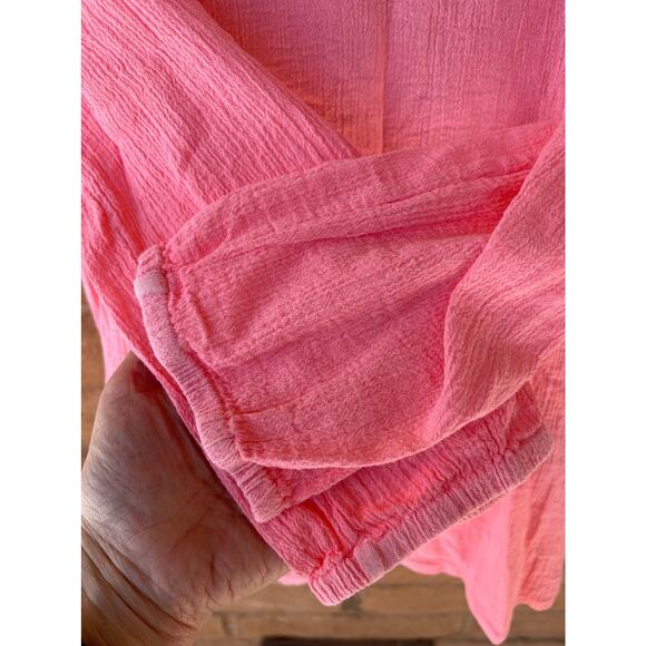 Fresh Produce Embroidered Pullover 3/4 Sleeve Tunic 100% Cotton Womens M Boho - Picture 7 of 12